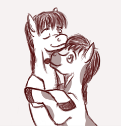 Size: 957x996 | Tagged: safe, artist:fynjy-87, imported from derpibooru, earth pony, couple, male, males only