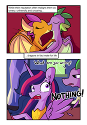 Size: 1728x2484 | Tagged: safe, artist:tjpones, imported from derpibooru, smolder, spike, twilight sparkle, alicorn, dragon, comic:mating season, the last problem, afterglow, aftersex, caught, comic, cuddling, discussion in the comments, ear fluff, female, hug, jewelry, lidded eyes, male, naked hug, nudity, older, older spike, older twilight, open mouth, princess twilight 2.0, regalia, shipper on deck, shipping, sleeping, sleeping in the nude, spolder, straight, teenage spike, teenager, twilight sparkle (alicorn), twilight the shipper