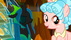 Size: 1280x720 | Tagged: safe, imported from derpibooru, cozy glow, queen chrysalis, alicorn, the ending of the end, alicornified, cozycorn, race swap