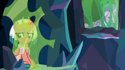 Size: 1920x1080 | Tagged: safe, imported from derpibooru, screencap, mistmane, somnambula, pegasus, pony, unicorn, the ending of the end, cage, curved horn, female, horn, imprisoned, mare