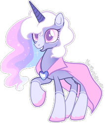 Size: 1260x1480 | Tagged: safe, artist:kurosawakuro, imported from derpibooru, oc, oc only, pony, unicorn, base used, cloak, clothes, female, magical lesbian spawn, mare, offspring, parent:princess cadance, parent:trixdance, parent:trixie, simple background, solo, transparent background