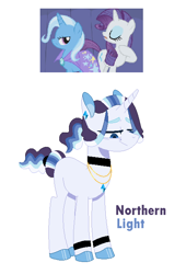 Size: 464x681 | Tagged: safe, artist:amazingly-gay-evan, imported from derpibooru, rarity, trixie, oc, family, female, lesbian, magical lesbian spawn, offspring, parent:rarity, parent:trixie, parents:rarixie, rarixie, shipping