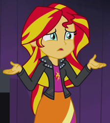 Size: 614x685 | Tagged: safe, imported from derpibooru, screencap, sunset shimmer, equestria girls, rainbow rocks, cropped, sad face, solo