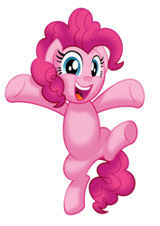 Size: 1024x1448 | Tagged: safe, artist:aleximusprime, imported from derpibooru, pinkie pie, pony, cute, diapinkes, happy, jumping, looking at you, simple background, smiling, solo, transparent background