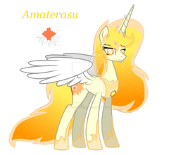 Size: 1280x1126 | Tagged: safe, artist:hate-love12, imported from derpibooru, oc, oc only, oc:amaterasu, alicorn, pony, alicorn oc, deviantart watermark, female, horn, mare, obtrusive watermark, simple background, solo, transparent background, watermark, wings