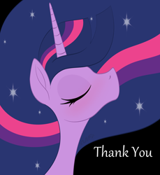 Size: 5500x6000 | Tagged: safe, artist:miniferu, imported from derpibooru, twilight sparkle, alicorn, pony, the last problem, eyes closed, female, happy birthday mlp:fim, mare, mlp fim's tenth anniversary, princess twilight 2.0, solo, text, twilight sparkle (alicorn)