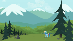 Size: 1280x720 | Tagged: safe, artist:boneswolbach, artist:dashiesparkle edit, edit, editor:jaredking203, editor:jaredking779, imported from derpibooru, vector edit, rainbow dash, pegasus, pony, female, mare, mountain, mountain range, vector