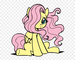 Size: 880x697 | Tagged: artist needed, safe, artist:megasweet, imported from derpibooru, fluttershy, pegasus, pony, alpha channel, alternate hairstyle, cute, female, hair over one eye, looking at you, mare, shyabetes, sitting, solo, windswept mane