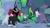 Size: 1920x1080 | Tagged: safe, imported from derpibooru, screencap, cozy glow, lord tirek, queen chrysalis, alicorn, centaur, changeling, changeling queen, pony, the ending of the end, alicornified, bell, bow, cloven hooves, colored hooves, cozycorn, female, filly, grogar's bell, hair bow, male, nose piercing, nose ring, piercing, pointing, race swap, scared, septum piercing, trio, ultimate chrysalis