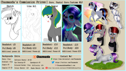 Size: 1920x1080 | Tagged: safe, artist:chazmazda, imported from derpibooru, oc, pony, advertisement, bust, commission, commission info, commission prices, commissions open, eye shine, full body, fullbody, highlight, open, photo, portrait, prices, shine, shiny eyes, sketch, solo