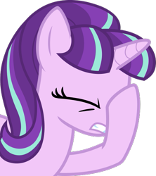 Size: 525x591 | Tagged: safe, artist:nano23823, imported from derpibooru, starlight glimmer, pony, unicorn, .svg available, bust, eyes closed, facehoof, female, mare, s5 starlight, simple background, solo, svg, transparent background, vector