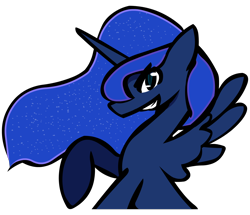 Size: 1744x1500 | Tagged: safe, artist:darksoma, imported from derpibooru, princess luna, alicorn, pony, missing accessory, simple background, solo, transparent background, we don't normally wear clothes