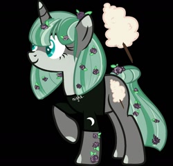 Size: 1400x1346 | Tagged: safe, imported from derpibooru, oc, oc only, pony, unicorn, black background, clothes, horn, raised hoof, simple background, solo, unicorn oc