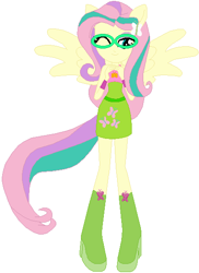 Size: 418x573 | Tagged: safe, artist:selenaede, artist:user15432, imported from derpibooru, fluttershy, human, equestria girls, base used, boots, clothes, cutie mark, cutie mark on clothes, dress, element of kindness, green dress, green shoes, high heel boots, high heels, mask, multicolored hair, one eye closed, pegasus wings, ponied up, rainbow hair, rainbow power, rainbow power-ified, shoes, solo, superhero, superhero costume, wings, wink