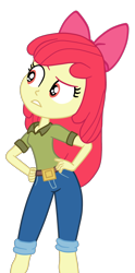 Size: 1242x2500 | Tagged: safe, artist:gmaplay, imported from derpibooru, apple bloom, eqg summertime shorts, equestria girls, the canterlot movie club, spoiler:eqg specials, hand on hip, hips, simple background, solo, transparent background