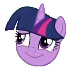 Size: 267x267 | Tagged: safe, edit, edited screencap, imported from derpibooru, screencap, twilight sparkle, alicorn, pony, party pooped, faic, simple background, smiling, solo, transparent background, twilight sparkle (alicorn)