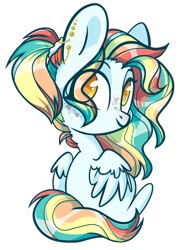 Size: 910x1200 | Tagged: safe, artist:cloud-fly, imported from derpibooru, oc, oc only, pegasus, pony, chibi, female, mare, simple background, solo, transparent background