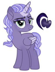 Size: 400x527 | Tagged: safe, artist:rose-moonlightowo, imported from derpibooru, oc, oc only, alicorn, pony, female, mare, simple background, solo, transparent background, two toned wings, wings