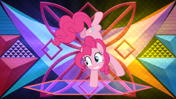 Size: 3840x2160 | Tagged: safe, artist:cloudy glow, artist:cloudyglow, artist:laszlvfx, edit, imported from derpibooru, pinkie pie, pony, solo, wallpaper, wallpaper edit