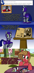 Size: 1076x2254 | Tagged: safe, artist:ladyanidraws, imported from derpibooru, king sombra, oc, oc:coffee talk, oc:pun, pony, ask pun, ask