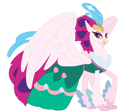 Size: 608x558 | Tagged: safe, artist:cheerful9, imported from derpibooru, queen novo, hippogriff, my little pony: the movie, simple background, solo, white background