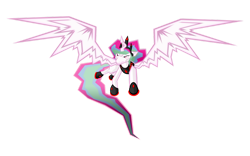 Size: 1024x640 | Tagged: safe, artist:gatesmccloud, imported from derpibooru, princess celestia, alicorn, pony, alternate universe, clothes, cmc 10k, corrupted, corrupted celestia, crown, crystalestia, dark magic, female, hoof shoes, horn, jagged horn, jewelry, magic, peytral, possessed, possession, possesstia, queen crystalestia, regalia, shoes, simple background, solo, tiara, transparent background