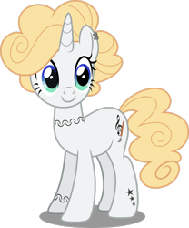 Size: 2235x2683 | Tagged: safe, artist:decprincess, imported from derpibooru, oc, oc only, oc:caley, pony, unicorn, cute, ear piercing, female, mare, piercing, simple background, smiling, solo, tattoo, transparent background, vector