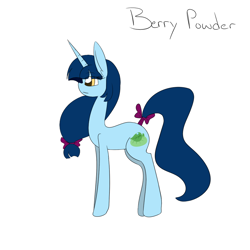 Size: 1000x1000 | Tagged: safe, artist:kaggy009, imported from derpibooru, oc, oc only, oc:berry powder, pony, unicorn, female, mare, simple background, solo, white background