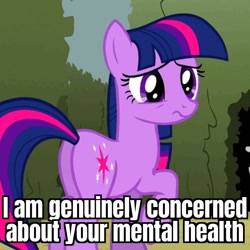 Size: 756x756 | Tagged: safe, edit, edited screencap, imported from derpibooru, screencap, twilight sparkle, earth pony, pony, the return of harmony, animated, butt, caption, cropped, cute, earth pony twilight, eye shimmer, female, frown, image macro, mare, missing horn, plot, raised hoof, reaction image, sad, scrunchy face, solo, text, underhoof, weapons-grade cute