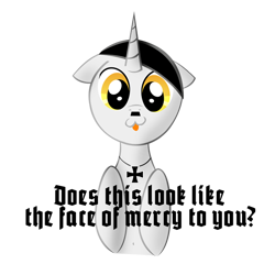 Size: 700x700 | Tagged: safe, artist:sparkdraws, artist:thenaro, deleted from derpibooru, imported from derpibooru, pony, :3, adolf hitler, belly button, face of mercy, facial hair, iron cross, moustache, nazi, ponified, pony hitler, solo, vector