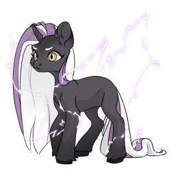 Size: 1024x1024 | Tagged: safe, imported from derpibooru, oc, oc only, pony, unicorn, cheek fluff, dress up game, electricity, missing cutie mark, simple background, slit eyes, slit pupils, solo, transparent background