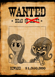 Size: 914x1289 | Tagged: safe, imported from derpibooru, fluttershy, my little pony: pony life, g4.5, hate, wanted poster