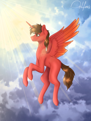 Size: 768x1024 | Tagged: safe, artist:delfinaluther, imported from derpibooru, oc, alicorn, alicorn oc, horn, wallpaper, wings