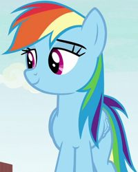 Size: 418x523 | Tagged: safe, imported from derpibooru, screencap, rainbow dash, pegasus, pony, common ground, female, mare, solo