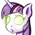 Size: 500x500 | Tagged: safe, artist:cocaine, imported from derpibooru, twilight sparkle, pony, unicorn, glowing eyes, hypnosis, open mouth, solo, unicorn twilight