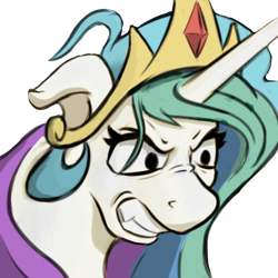 Size: 500x500 | Tagged: safe, artist:cocaine, imported from derpibooru, princess celestia, alicorn, pony, angry, gritted teeth, ragelestia, simple background, solo, transparent background