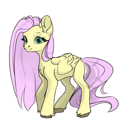 Size: 1024x1024 | Tagged: safe, artist:band sickle, artist:bandwidth, imported from derpibooru, fluttershy, pegasus, pony, avatar maker fantasy pony, chest fluff, cute, ear fluff, female, mare, pony maker, shyabetes, simple background, smiling, solo, transparent background, unshorn fetlocks