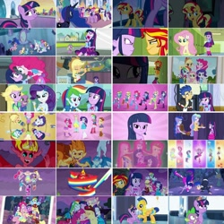 Size: 1080x1080 | Tagged: safe, artist:jericollage70, edit, edited screencap, imported from derpibooru, screencap, applejack, flash sentry, fluttershy, pinkie pie, princess celestia, princess luna, rainbow dash, rarity, sci-twi, snails, snips, spike, sunset shimmer, twilight sparkle, alicorn, dog, earth pony, pegasus, pony, unicorn, equestria girls, equestria girls (movie), big crown thingy, boots, crystal empire, element of magic, helping twilight win the crown, high heel boots, humane five, humane six, jewelry, magic mirror, mane seven, mane six, mirror, ponied up, principal celestia, regalia, shoes, spike the dog, stomping, sunset satan, this is our big night, time to come together, twilight sparkle (alicorn), twilight strong, vice principal luna, wondercolts uniform