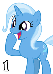 Size: 202x284 | Tagged: safe, imported from derpibooru, trixie, pony, unicorn, cropped, eyes open, female, horn, mare, open mouth, simple background, smiling, solo, white background