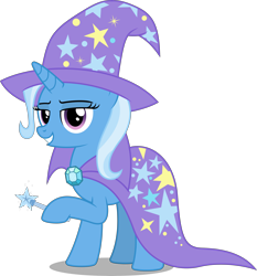 Size: 7458x8000 | Tagged: safe, artist:chrzanek97, imported from derpibooru, trixie, pony, .svg available, happy birthday mlp:fim, mlp fim's tenth anniversary, simple background, solo, transparent background, vector, wand