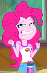 Size: 362x557 | Tagged: safe, imported from derpibooru, screencap, pinkie pie, equestria girls, legend of everfree, legend of everfree - bloopers, cropped, faic, solo