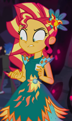 Size: 432x718 | Tagged: safe, imported from derpibooru, screencap, flash sentry, sunset shimmer, equestria girls, legend of everfree, legend of everfree - bloopers, cropped, food, marshmallow
