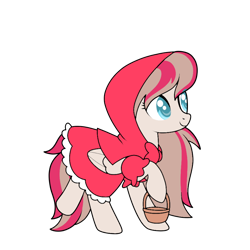 Size: 894x894 | Tagged: safe, artist:icey-wicey-1517, artist:icicle-wicicle-1517, artist:kb-gamerartist, color edit, edit, imported from derpibooru, angel wings, pegasus, pony, basket, cloak, clothes, collaboration, colored, costume, cute, female, halloween, halloween costume, holiday, lineart, little red riding hood, mare, nightmare night, nightmare night costume, raised hoof, raised leg, robe, simple background, solo, transparent background