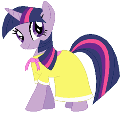 Size: 390x362 | Tagged: safe, artist:hubfanlover678, artist:selenaede, imported from derpibooru, twilight sparkle, pony, unicorn, sweet and elite, base used, birthday dress, clothes, dress, female, mare, simple background, solo, unicorn twilight, white background