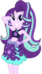 Size: 754x1325 | Tagged: safe, artist:sarahalen, edit, edited screencap, imported from derpibooru, screencap, starlight glimmer, equestria girls, equestria girls series, forgotten friendship, belly button, bikini, bikini top, clothes, clothes swap, female, not a vector, sarong, simple background, swimsuit, swimsuit swap, white background