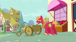 Size: 854x470 | Tagged: safe, imported from derpibooru, screencap, big macintosh, earth pony, spike at your service, butt, male, plot, wagon