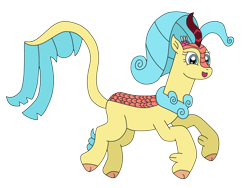 Size: 3264x2448 | Tagged: safe, artist:supahdonarudo, imported from derpibooru, princess skystar, kirin, my little pony: the movie, cute, kirin-ified, prancing, simple background, skyabetes, species swap, transparent background