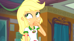 Size: 1920x1080 | Tagged: safe, imported from derpibooru, screencap, applejack, equestria girls, legend of everfree, legend of everfree - bloopers, solo