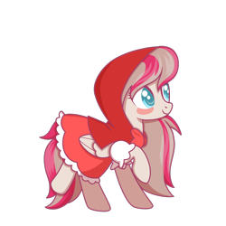 Size: 894x894 | Tagged: safe, artist:kb-gamerartist, imported from derpibooru, angel wings, pegasus, pony, blushing, cloak, clothes, costume, cute, female, halloween, halloween costume, holiday, little red riding hood, mare, nightmare night, nightmare night costume, raised hoof, raised leg, robe, simple background, solo, transparent background