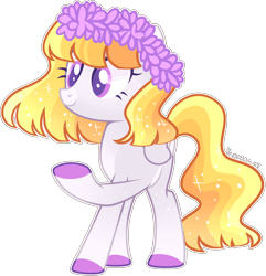 Size: 2298x2382 | Tagged: safe, artist:kurosawakuro, imported from derpibooru, oc, oc only, pegasus, pony, base used, female, floral head wreath, flower, mare, simple background, solo, transparent background